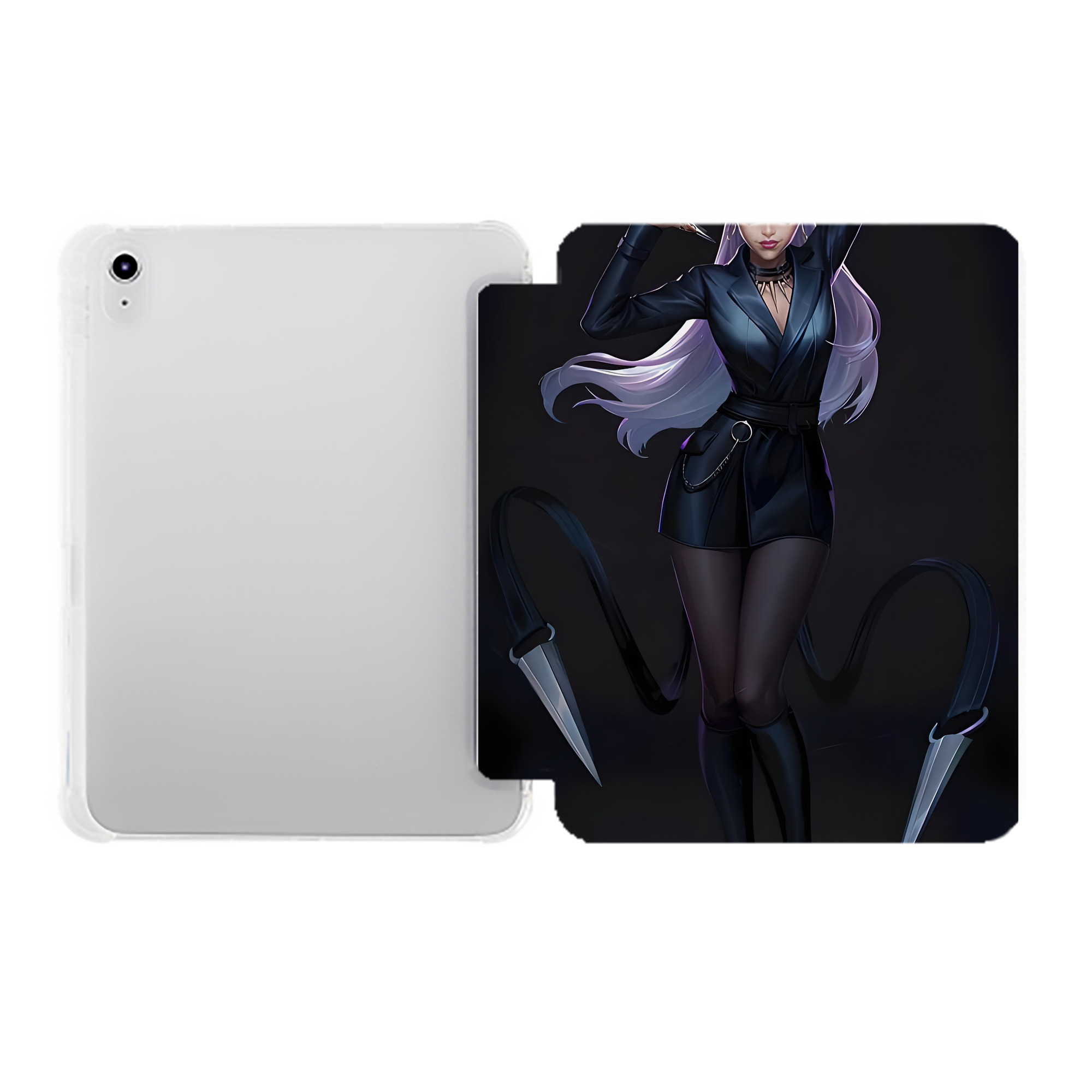（画像用） リーグ・オブ・レジェンド League of Legends LOL IPad ケース ペン収納付き 三つ折りスタンド PUレザー×シリコン 対応機種9.5/10.5/10.9インチ